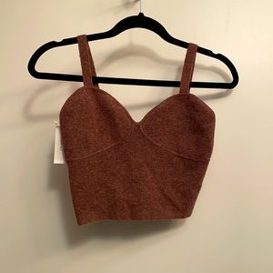 Aritzia Wilfred NWT Sicily Top size Medium Heather Ashy Rose Pink